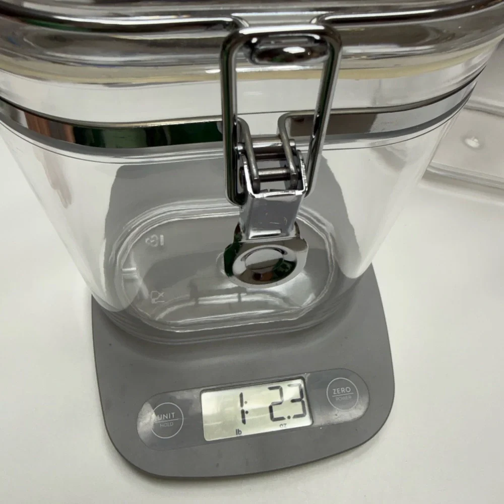 Set of 2 - Clear Airtight Storage Containers, Heavy Duty 5.5 x 3.5 x 8 - Picture 13 of 13